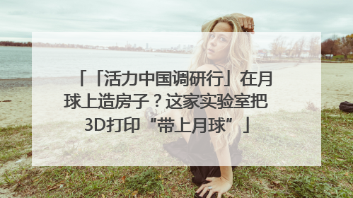 「活力中国调研行」在月球上造房子？这家实验室把3D打印“带上月球”