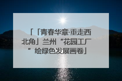 「青春华章·重走西北角」兰州“花园工厂”绘绿色发展画卷