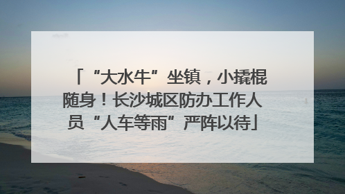 “大水牛”坐镇，小撬棍随身！长沙城区防办工作人员“人车等雨”严阵以待