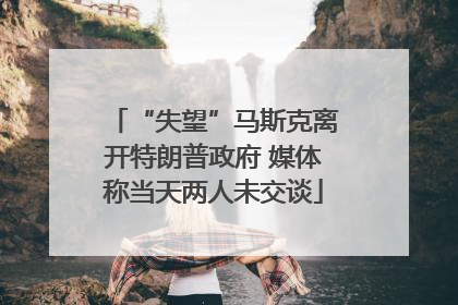 “失望”马斯克离开特朗普政府 媒体称当天两人未交谈