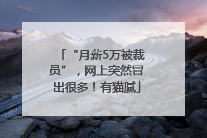 “月薪5万被裁员”，网上突然冒出很多！有猫腻