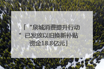 “泉城消费提升行动”已发放以旧换新补贴资金18.8亿元