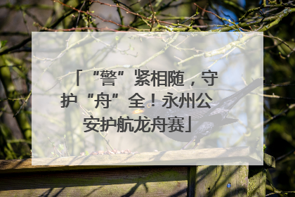 “警”紧相随，守护“舟”全！永州公安护航龙舟赛