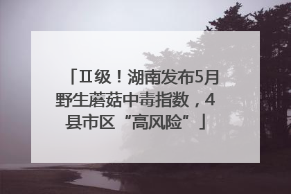 Ⅱ级！湖南发布5月野生蘑菇中毒指数，4县市区“高风险”