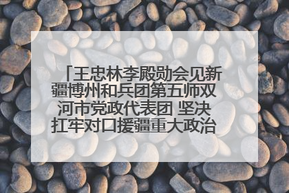 王忠林李殿勋会见新疆博州和兵团第五师双河市党政代表团 坚决扛牢对口援疆重大政治责任 推动双方实现优势互补务实合作