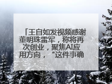 王自如发视频感谢董明珠雷军，称将再次创业，聚焦AI应用方向，“这件事确实来钱快”