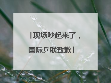 现场吵起来了，国际乒联致歉
