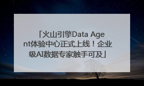 火山引擎Data Agent体验中心正式上线！企业级AI数据专家触手可及