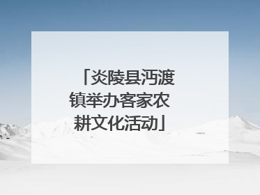 炎陵县沔渡镇举办客家农耕文化活动