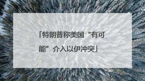 特朗普称美国“有可能”介入以伊冲突