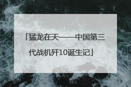 猛龙在天——中国第三代战机歼10诞生记