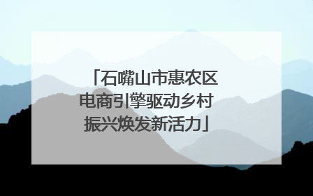 石嘴山市惠农区电商引擎驱动乡村振兴焕发新活力