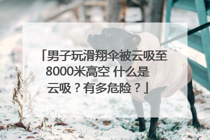 男子玩滑翔伞被云吸至8000米高空 什么是云吸？有多危险？