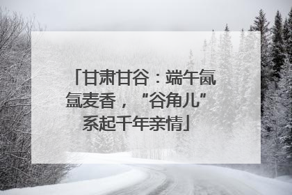 甘肃甘谷：端午氤氲麦香，“谷角儿”系起千年亲情