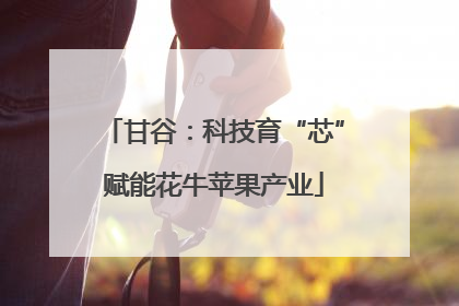 甘谷：科技育“芯”赋能花牛苹果产业