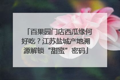 百果园门店西瓜缘何好吃？江苏盐城产地溯源解锁“甜蜜”密码