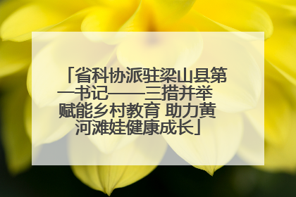 省科协派驻梁山县第一书记——三措并举 赋能乡村教育 助力黄河滩娃健康成长