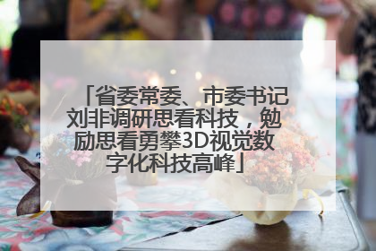 省委常委、市委书记刘非调研思看科技，勉励思看勇攀3D视觉数字化科技高峰