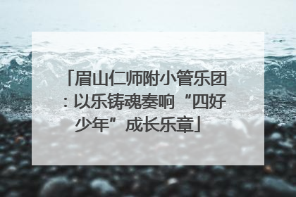 眉山仁师附小管乐团：以乐铸魂奏响“四好少年”成长乐章