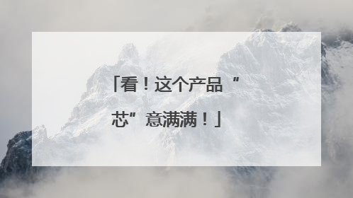看！这个产品“芯”意满满！