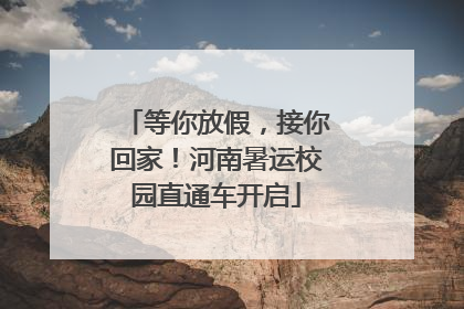 等你放假，接你回家！河南暑运校园直通车开启