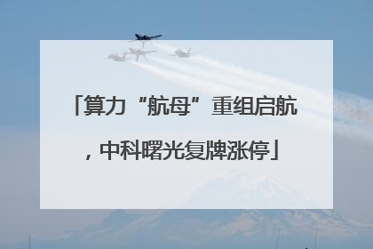 算力“航母”重组启航，中科曙光复牌涨停