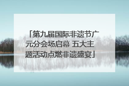 第九届国际非遗节广元分会场启幕 五大主题活动点燃非遗盛宴