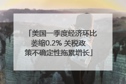 美国一季度经济环比萎缩0.2% 关税政策不确定性拖累增长