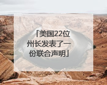 美国22位州长发表了一份联合声明
