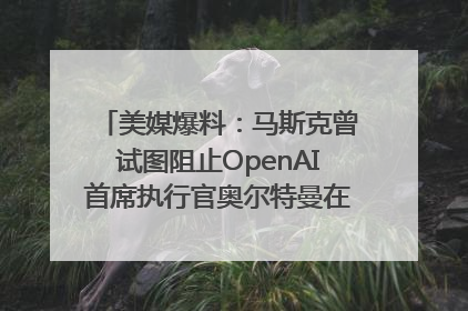 美媒爆料：马斯克曾试图阻止OpenAI首席执行官奥尔特曼在中东的AI交易