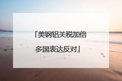 美钢铝关税加倍 多国表达反对