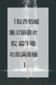 粽香情暖豫灵镇敬老院 端午敬老意满桑榆