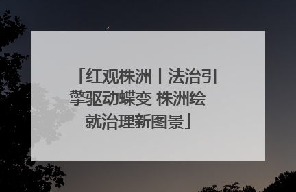 红观株洲丨法治引擎驱动蝶变 株洲绘就治理新图景