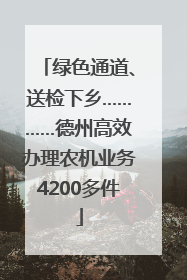 绿色通道、送检下乡…………德州高效办理农机业务4200多件