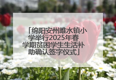 绵阳安州雎水镇小学举行2025年春学期贫困学生生活补助确认签字仪式