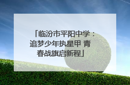 临汾市平阳中学：追梦少年执星甲 青春战旗启新程
