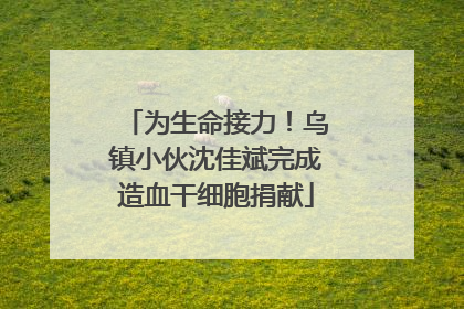 为生命接力！乌镇小伙沈佳斌完成造血干细胞捐献