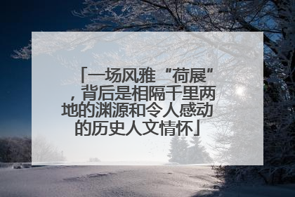 一场风雅“荷展”，背后是相隔千里两地的渊源和令人感动的历史人文情怀