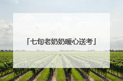 七旬老奶奶暖心送考
