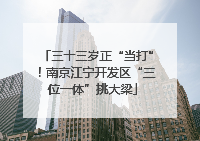 三十三岁正“当打”！南京江宁开发区“三位一体”挑大梁
