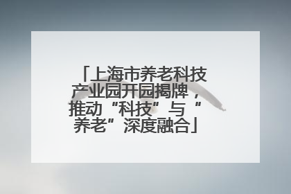 上海市养老科技产业园开园揭牌，推动“科技”与“养老”深度融合