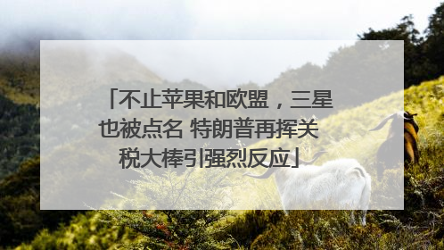 不止苹果和欧盟，三星也被点名 特朗普再挥关税大棒引强烈反应