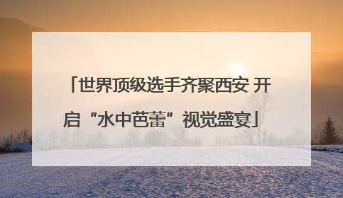 世界顶级选手齐聚西安 开启“水中芭蕾”视觉盛宴