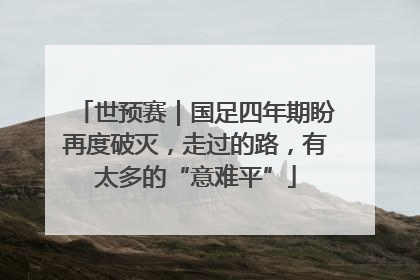 世预赛｜国足四年期盼再度破灭，走过的路，有太多的“意难平”