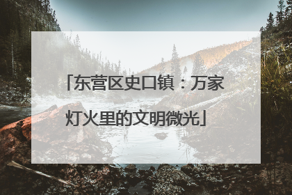 东营区史口镇：万家灯火里的文明微光