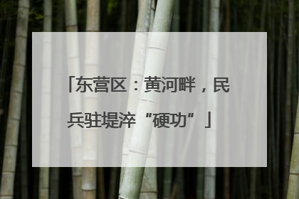 东营区：黄河畔，民兵驻堤淬“硬功”