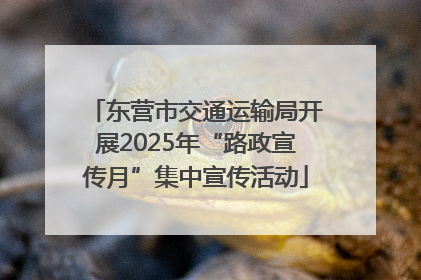 东营市交通运输局开展2025年“路政宣传月”集中宣传活动