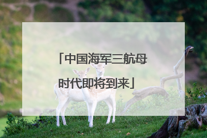中国海军三航母时代即将到来