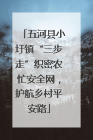 五河县小圩镇“三步走”织密农忙安全网，护航乡村平安路