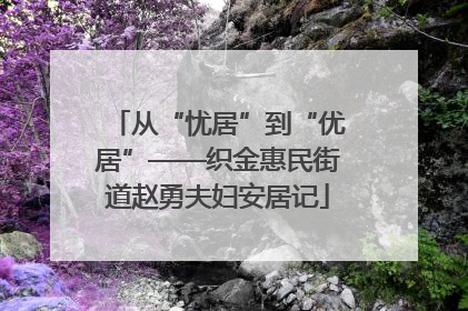 从“忧居”到“优居”——织金惠民街道赵勇夫妇安居记